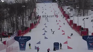 Кубок мира по сноуборду в Москве  слалом квалификации,  FIS World Cup PSL Moscow  Qual live 30.01.21