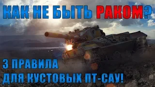 КАК НЕ БЫТЬ РАКОМ?! 3 ПРАВИЛА ДЛЯ КУСТОВЫХ ПТ-САУ! /// WoT Blitz /// KRUPA