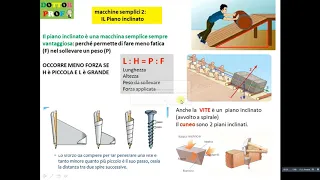 MACCHINE SEMPLICI 2 IL PIANO INCLINATO, vite e cuneo