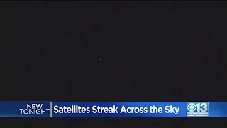 Starlink Satellites Light Up Night Sky