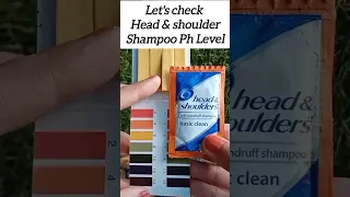 Head & Shoulder Shampoo Ph test #phtest #testingproducts #shorts #youtubeshorts #ytshorts #shampoo