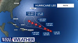 Hurricane Lee now a Category 5 with Latest Projections; North Carolina Forecast