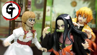 Nezuko & Zenitsu VS Annabelle -Demon Slayer stop motion 我妻善逸&竈門禰豆子VSアナベル 死霊館の人形 -鬼滅の刃 ストップモーション