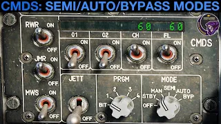 F-16C Viper: ALE-47 CMDS Countermeasures (SEMI/AUTO/BYP Modes) Tutorial (Vid 2 of 2) | DCS WORLD