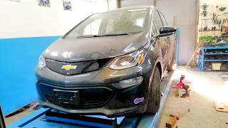 Chevrolet Bolt EV . Рихтовка и сварка алюминиевого крыла. Финиш.