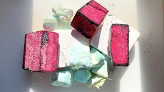 ASMR gym chalk // fresh dyed blocks and chunks // crispy and soft // oddly satisfying