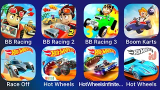 Beach Buggy Racing 3,BB Racing 2,Hot Wheels Race Off,Boom Karts,Hot Wheels Unlimited,Hot Wheels ID