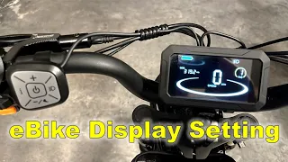 Alibaba eBike Display & Controller settings = Yolin YL90T-H