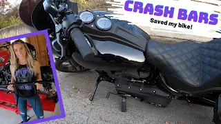 WILL CRASH BARS SAVE YOUR MOTORCYCLE? Install & Test with Bung King Crash Bars on a Harley!