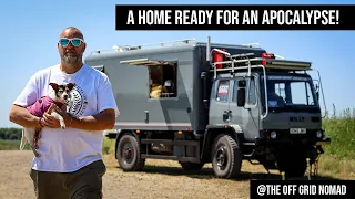 He Lives Full Time In An Ex Military Truck to "ESCAPE THE SYSTEM!"