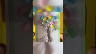 Paper Flower Shadow Box | DIY flower frame | birthday gift | part 03