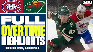 Montreal Canadiens at Minnesota Wild | FULL Overtime Highlights - December 21, 2023