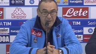 Napoli-Milan 1-1 - Sarri: "Se Milan si comporta da provinciale ne siamo orgogliosi" (22.02.16)