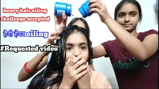 hair oiling on sweety || कोकोनट 🥥 हेयर oiling with my daughter 😘 || Glamwithanjaligoswami