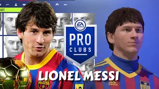 FIFA 22 Lionel Messi (2010) Pro Clubs Creation