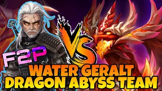 WATER GERALT DRAGON ABYSS HARD TEAM !!! SUMMONERS WAR X THE WITCHER III