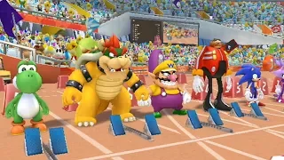 Mario and Sonic at the London 2012 Olympic Games - 100m Sprint (All Characters)