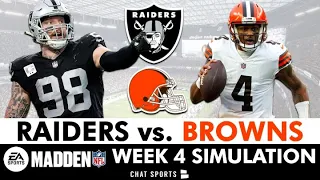 Raiders vs. Browns Simulation Watch Party For 2024 NFL Season | Raiders Week 4 (Madden 25 Rosters)