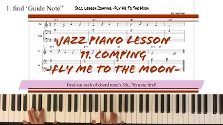 Jazz piano lesson 11. Comping/ Fly Me To The Moon / Transcription free download /arr. Hans Piano