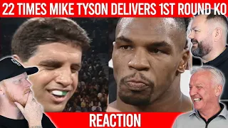 22 Times Mike Tyson Delivers 1st Round KO REACTION | OFFICE BLOKES REACT!!