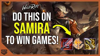 CARRY EVERY GAME WITH SAMIRA 🔥 25K+ DAMAGE Best Samira Build - Wild Rift Patch 3.3c Gameplay