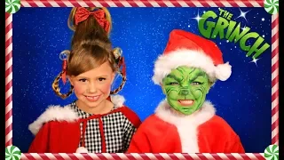 The Grinch and Cindy Lou Who Christmas Makeup, Hair, and Costumes