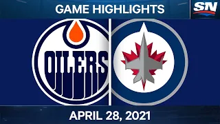 NHL Game Highlights | Oilers vs. Jets - Apr. 28, 2021