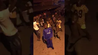 Chelsea fans in Africa celebrate Chelsea in street