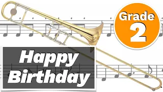 How to play Happy Birthday on the Trombone - Grade 2