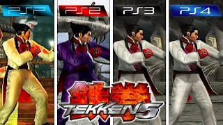 Tekken 5 (2004) PSP vs PS2 vs PS3 vs PS4 (Graphics Comparison)