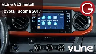 Toyota Tacoma 2015 2016 2017 2018 2019 VLine install for CarPlay Android Auto stereo removal guide