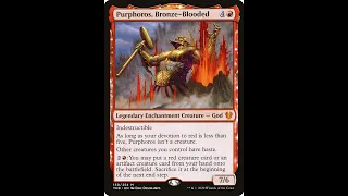 Turn 1 Win in Commander with Purphoros, Bronze-Blooded