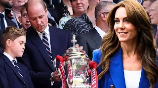 Prince George dad Prince William at FA Cup final at FA Cup final City vs United, Kate Spotted Family