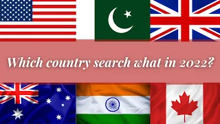 Countries Top google searches in 2022 | INFOTAINMENT MEDIA