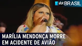 Cantora Marília Mendonça morre em acidente de avião aos 26 anos | SBT Brasil (05/11/21)