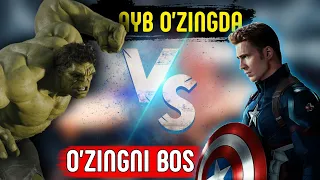 Kapitan Amerika va Hulk kim kuchli kim kuchliroq.Kino Haqida Kapitan Amerika vs Hulk  battle