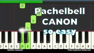 Pachelbel - Canon In D (Easy Piano Tutorial for Beginners in C Major)