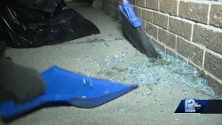 Cleaning up damage from protesters in Wauwatosa