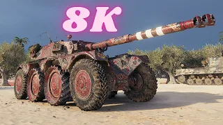 Panhard EBR 105  8K Damage  World of Tanks Replays ,WOT tank games