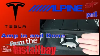 The  amp is in Done Alpine Tesla Model Y from the bay part 8
