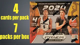 2020 Panini Prizm Draft Picks NBA Basketball trading cards. Lamelo Ball rookie cards.