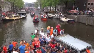 King's Day on the Canals, Amsterdam, Netherlands, April 2014