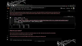 Handling data in a Jupyter notebook - Physics of Music Micro-Tutorials 5