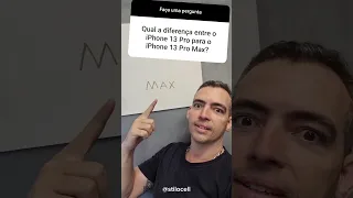 Qual a diferença entre o iPhone 13 Pro e o iPhone 13 Pro Max?