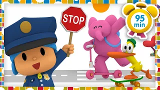 🚗 POCOYO in ENGLISH - Learn traffic rules [ 95 min ] | Full Episodes | VIDEOS and CARTOONS for KIDS