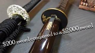 $200 sword compared to a $2,000 sword