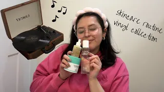 CHILL SATURDAY VLOG: skincare routine and vinyl collection