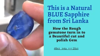 This is a Natural BLUE Sapphire from Sri Lanka
