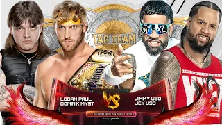 WWE 2K24 - Tag Team Match - Logan Paul Dominik Mysterio VS Jimmy Uso Jey Uso | WWE King of the Ring