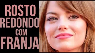 CORTE DE CABELO COM FRANJA PARA ROSTO REDONDO